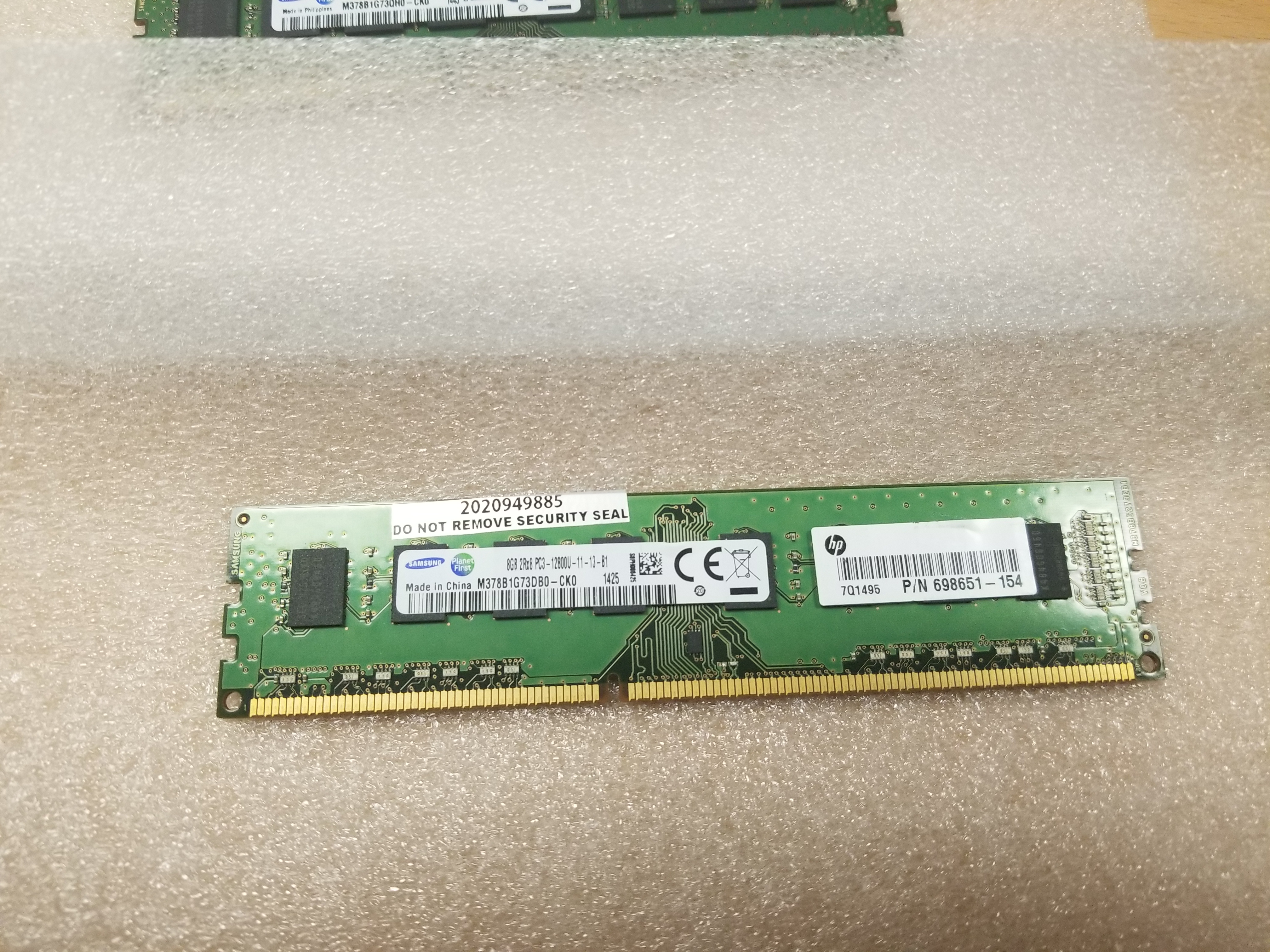 Memorias RAM Samsung DDR3 8GB 2Rx8 PC3-1 2800 1600MHz 1.5V Non-ECC DIMM Desktop