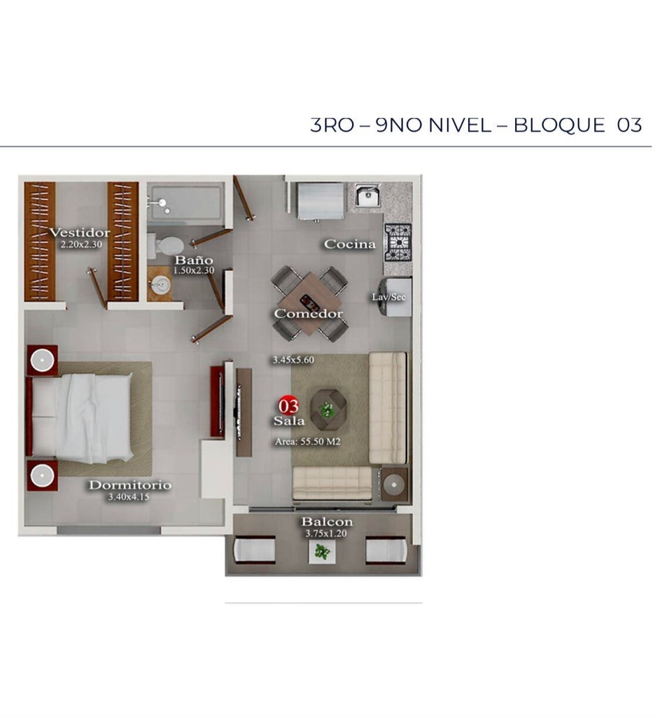 apartamentos - Apartamento perfecto para inversión con balcón de una habitación. 6