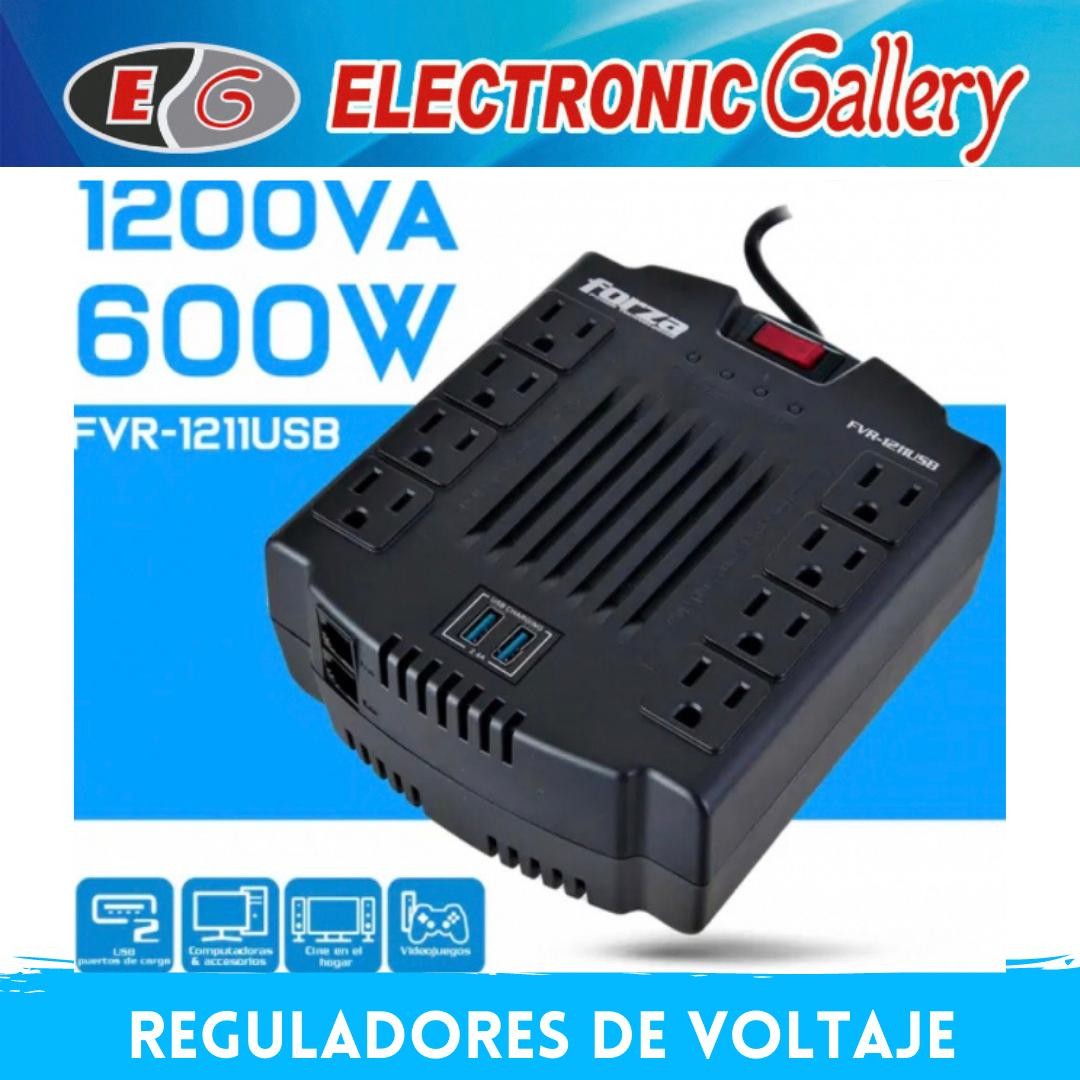 accesorios para electronica - Regulador de voltaje Forza FVR-1211USB 