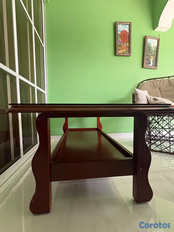 arte y antigüedades - Mesa de centro (caoba) 4
