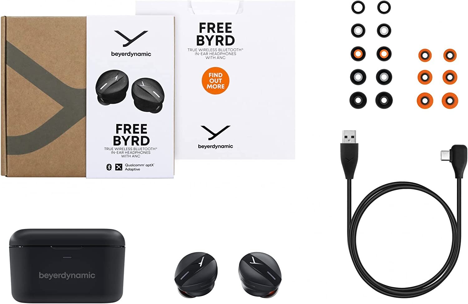 camaras y audio - Beyerdynamic Free Byrd TWS Earbuds con ANC, Transparency, aptX Adaptive, AAC, Qi 2