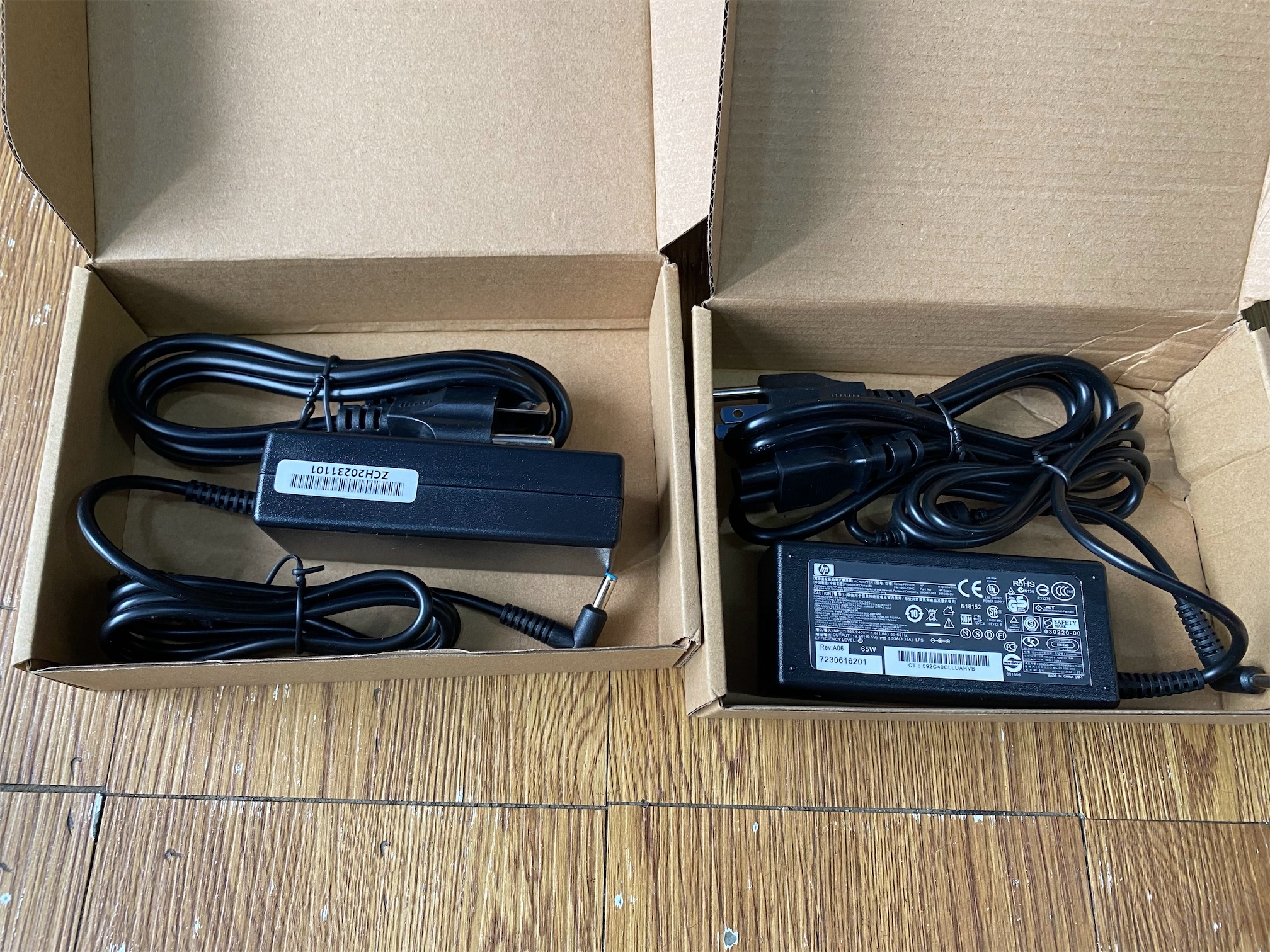 computadoras y laptops - cargador HP punta azul 60w 90W 1