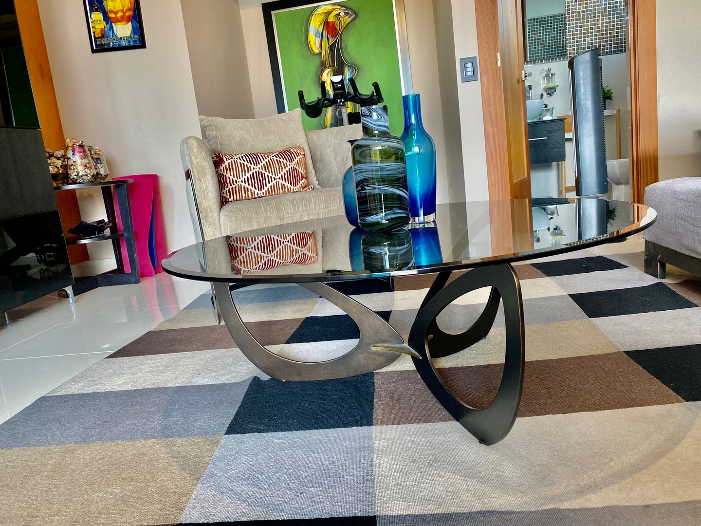 muebles y colchones - Mesa de centro con cristal templado de ilumel 1