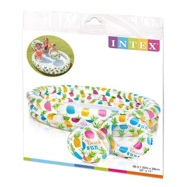 juguetes - Set inflable infantil de piscina, flotador y pelota 1