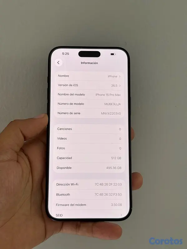celulares y tabletas - iPhone 15 pro Max 512gb Factory  7