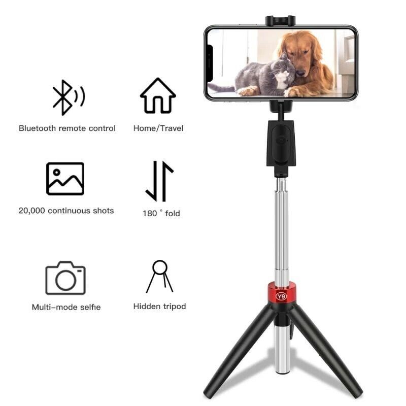 accesorios para electronica - Selfie Stick 3 en 1 Inalámbrico Bluetooth Trípode plegable Monopod PALO SELFIE 4
