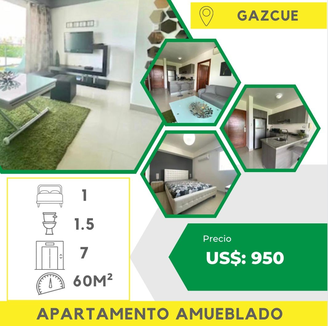 apartamentos - Apartamento full amueblado en Gazcue