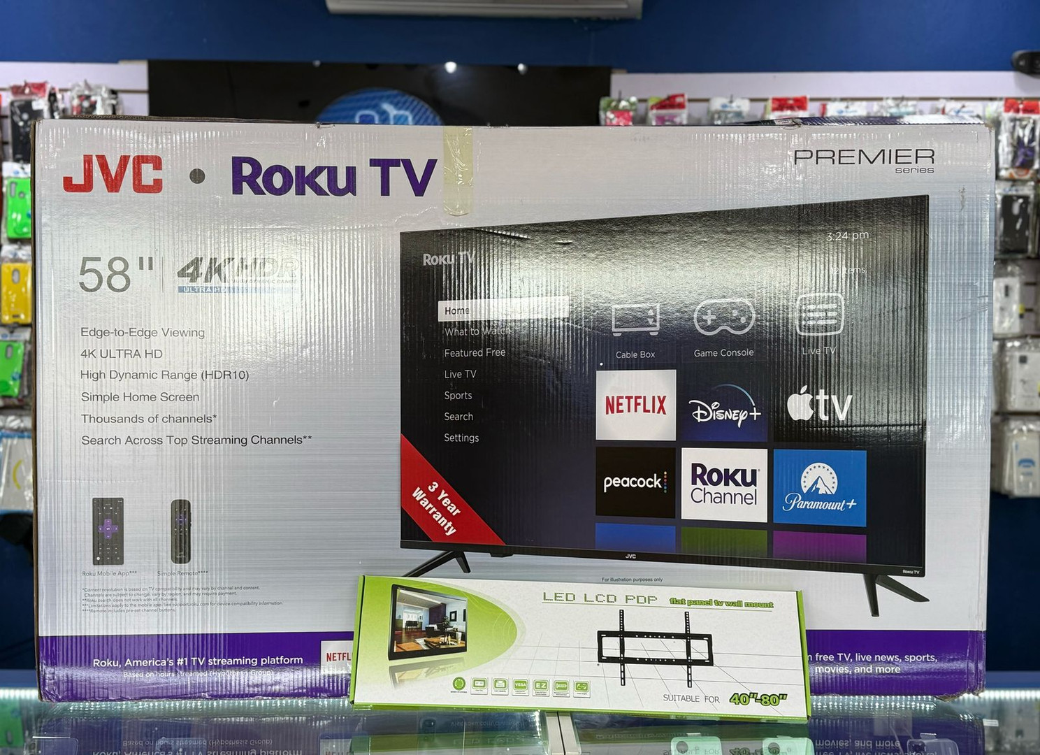 tv - SMART TV JVC DE 58 PULGADAS ROKU 4K ULTRA HD NUEVA #NUEVAS  0