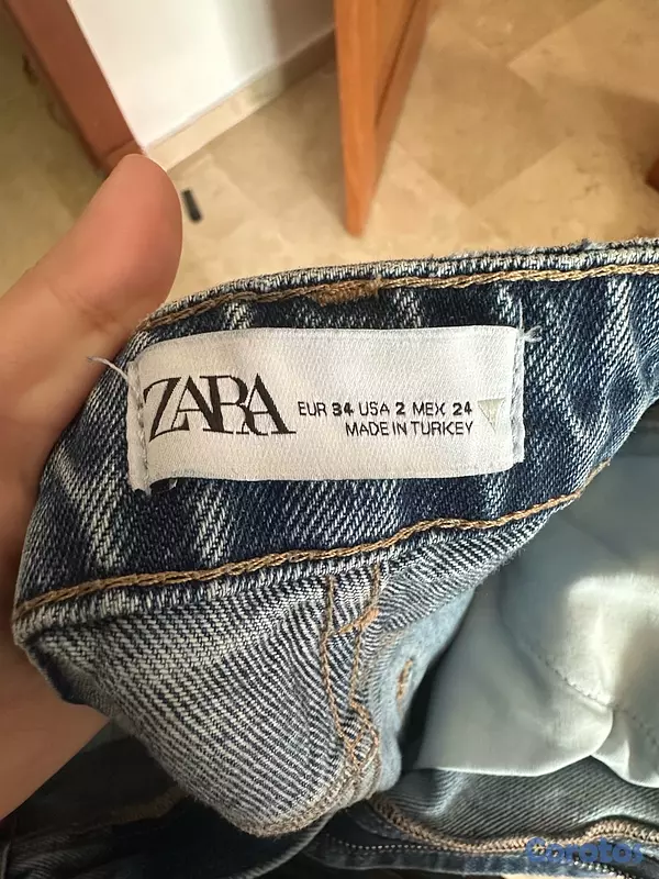 ropa para mujer - Jean Zara - Azul con Remangado.  3