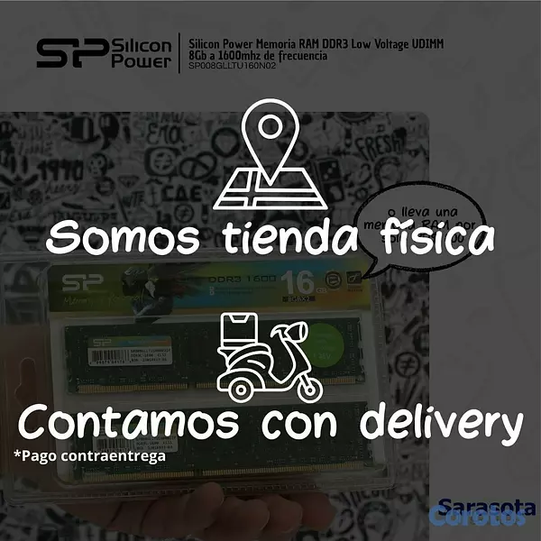 accesorios para electronica - Silicon Power RAM DDR3L UDIMM 1600Mhz de 8Gb 3