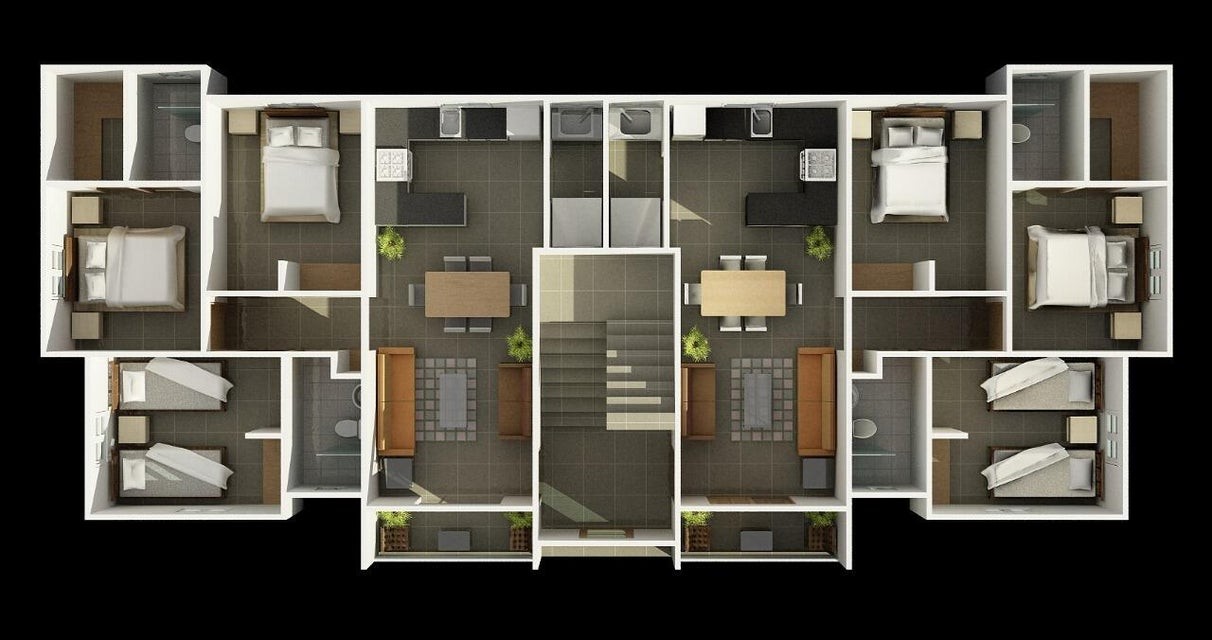 apartamentos - Apartamento en venta #24-1422 de 3 dormitorios, balcón, piscina, seguridad. 6