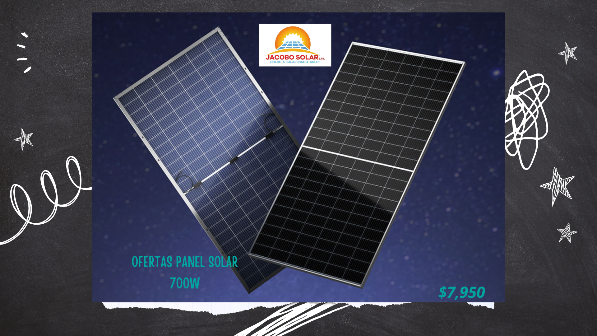 plantas e inversores - PANEL SOLAR BIFACIAL DE 700W  0