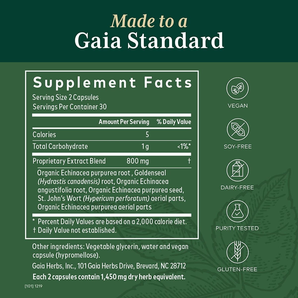 Salud y Equipamiento Médico - Equinacea 60 Cap Gaia Herbs - Unidad 2