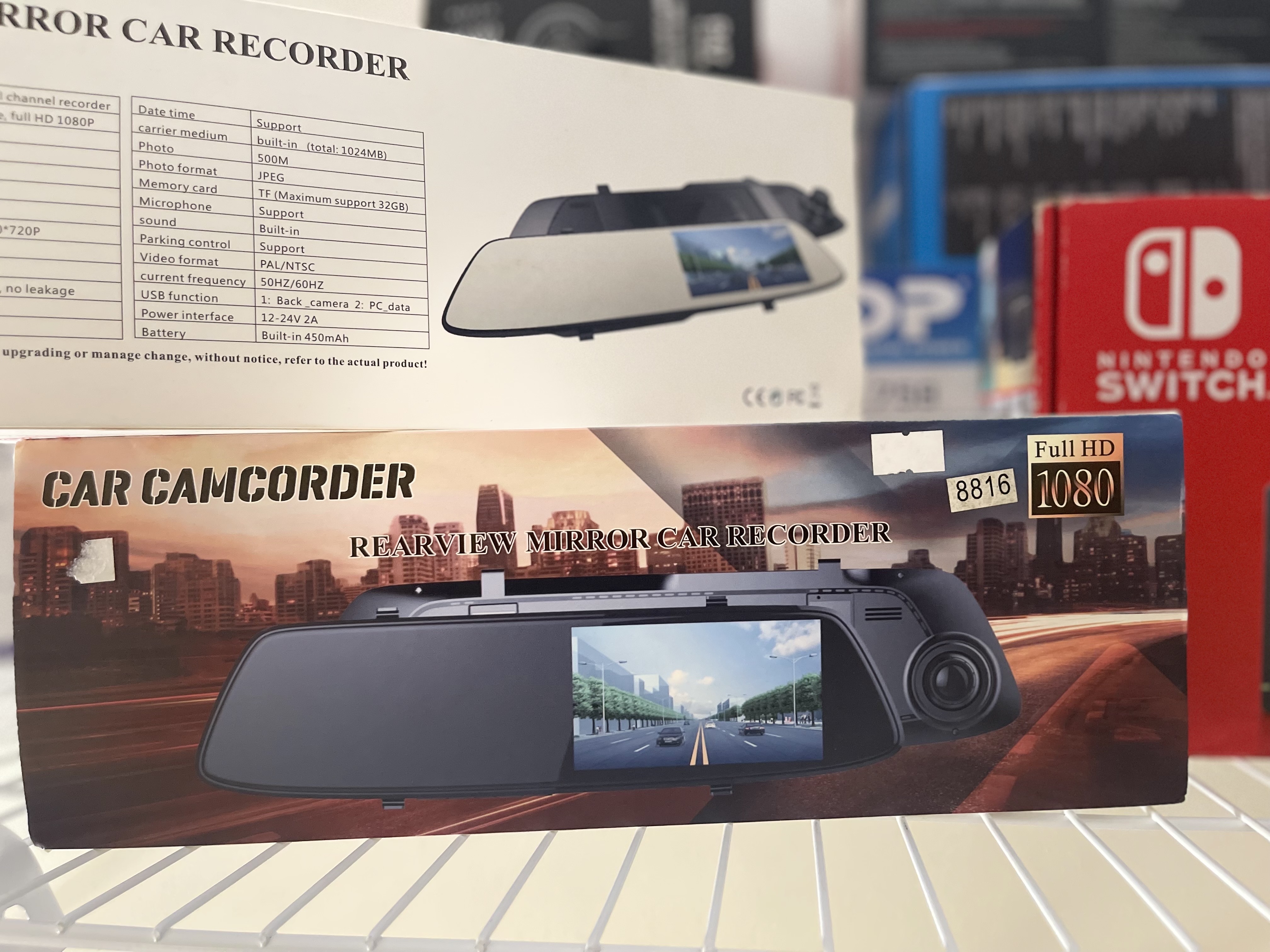 accesorios para vehiculos - Cámara trasera en Retrovisor Universal  2