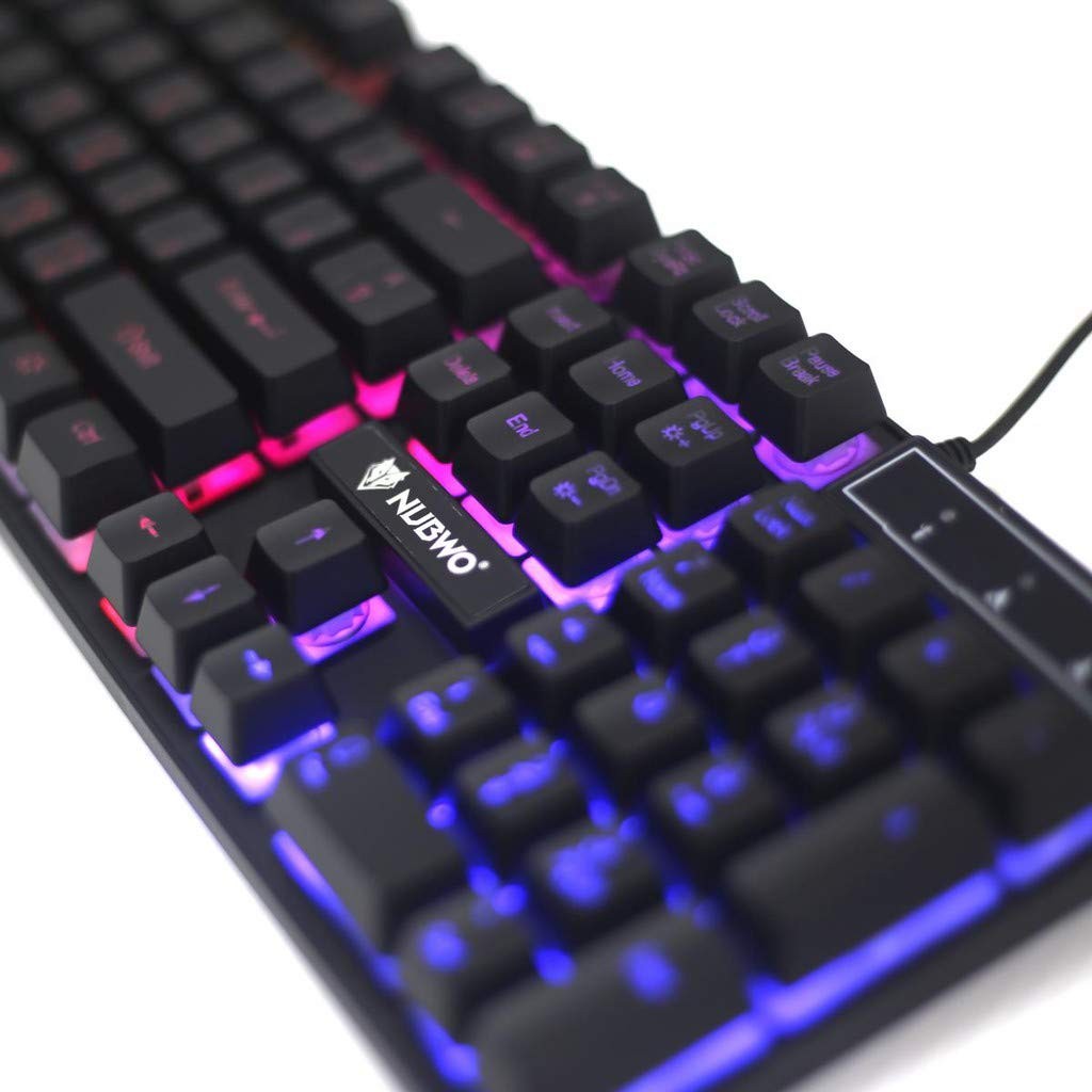 accesorios para electronica - Teclado y mouse NUBWO NKM-623 SAVITAR luces rgb gamer gaming 6