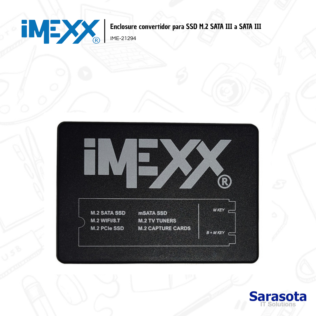 accesorios para electronica - imexx Enclosure solo acepta M.2 SATA (no NVMe) 