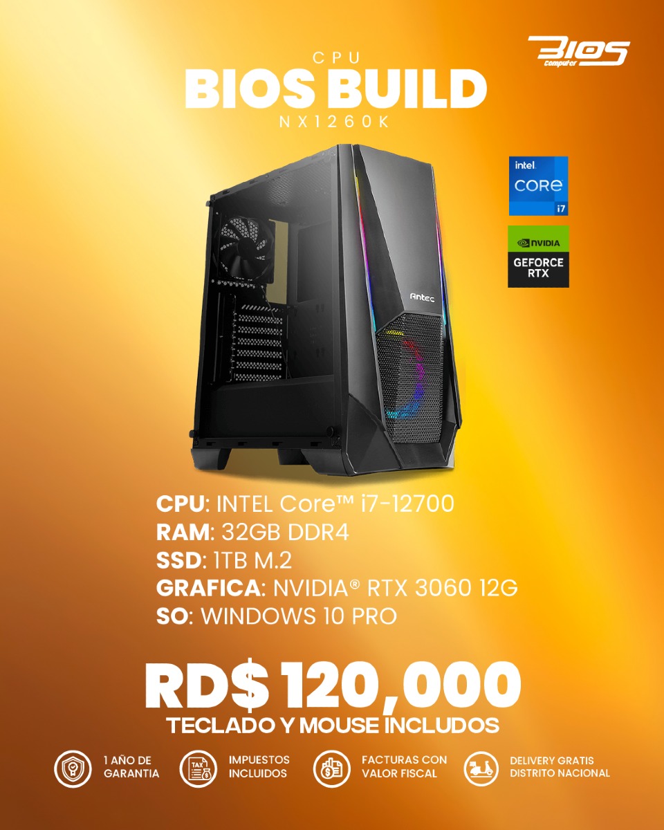 computadoras y laptops - CPU BIOS BUILD NX1260K