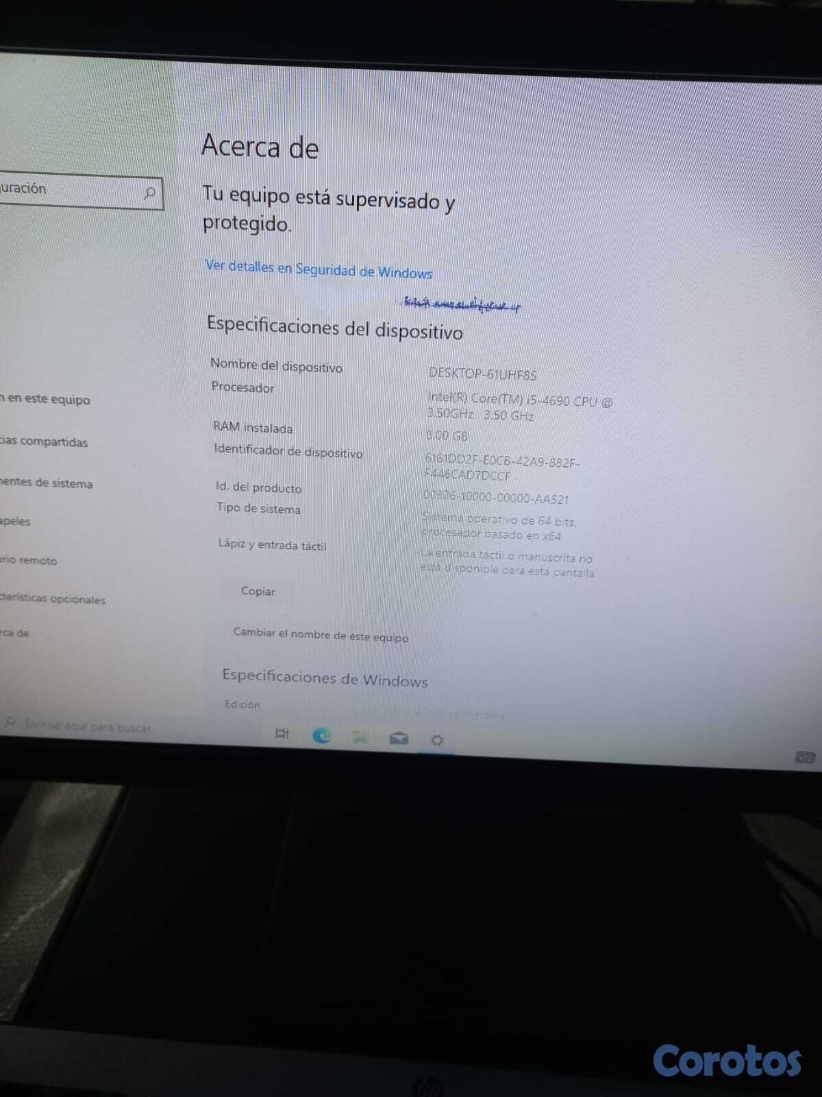 computadoras y laptops - Computadora CPU HP Intel Core i5 3.50 GHZ 8 GB Ram 2