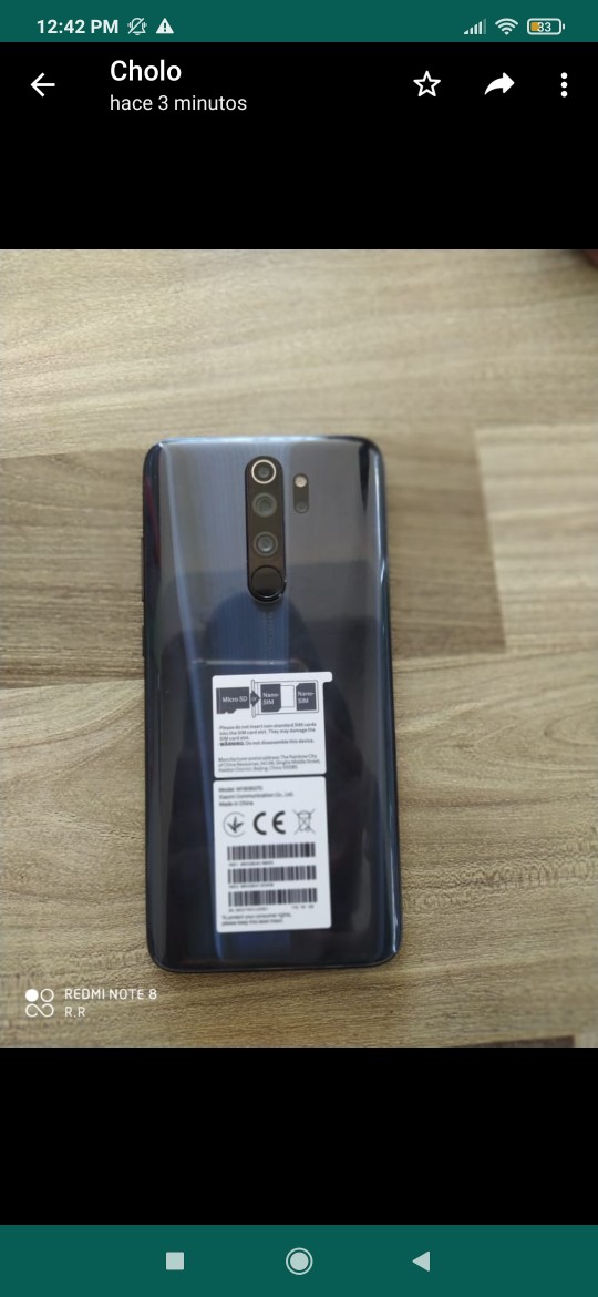 celulares y tabletas - Xiaomi redmi note 8
