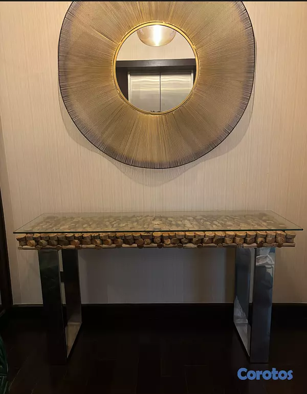 muebles y colchones - Bella Repisa con Tope de Madera y Base de Níquel (Negociable) 1