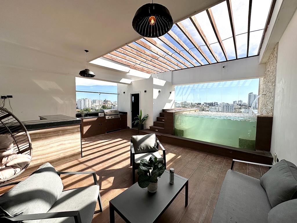 penthouses - Penthouse Amueblado luxury en El Millón, con terraza y jacuzzi , 4 habitaciones 