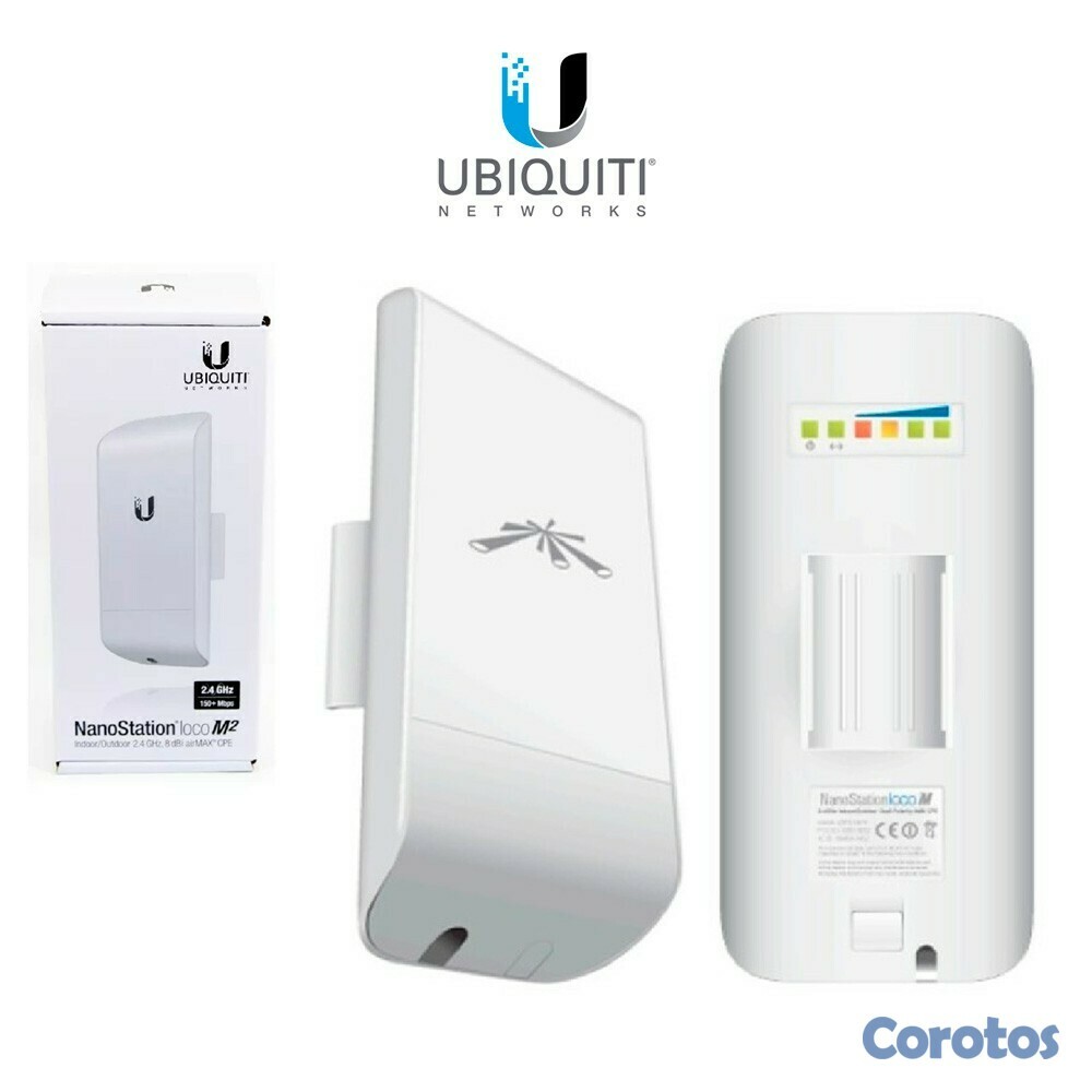 computadoras y laptops - ACCESS POINT UBIQUITI NANOSTATION LOCO M5 AIRMAX INDOOR OUTDOOR 5.8GHZ 