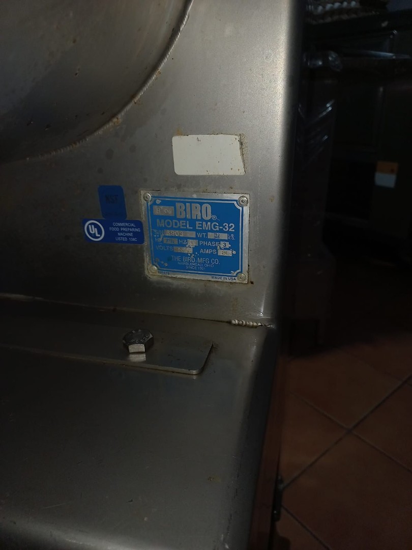 equipos profesionales - Molino de Carne marca Biro 760 lbs o 345 kls 7