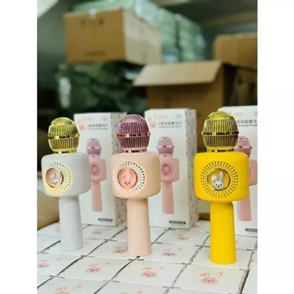 juguetes - Microfono karaoke bluetooth con altavoz integrado recargable inalambrico 4