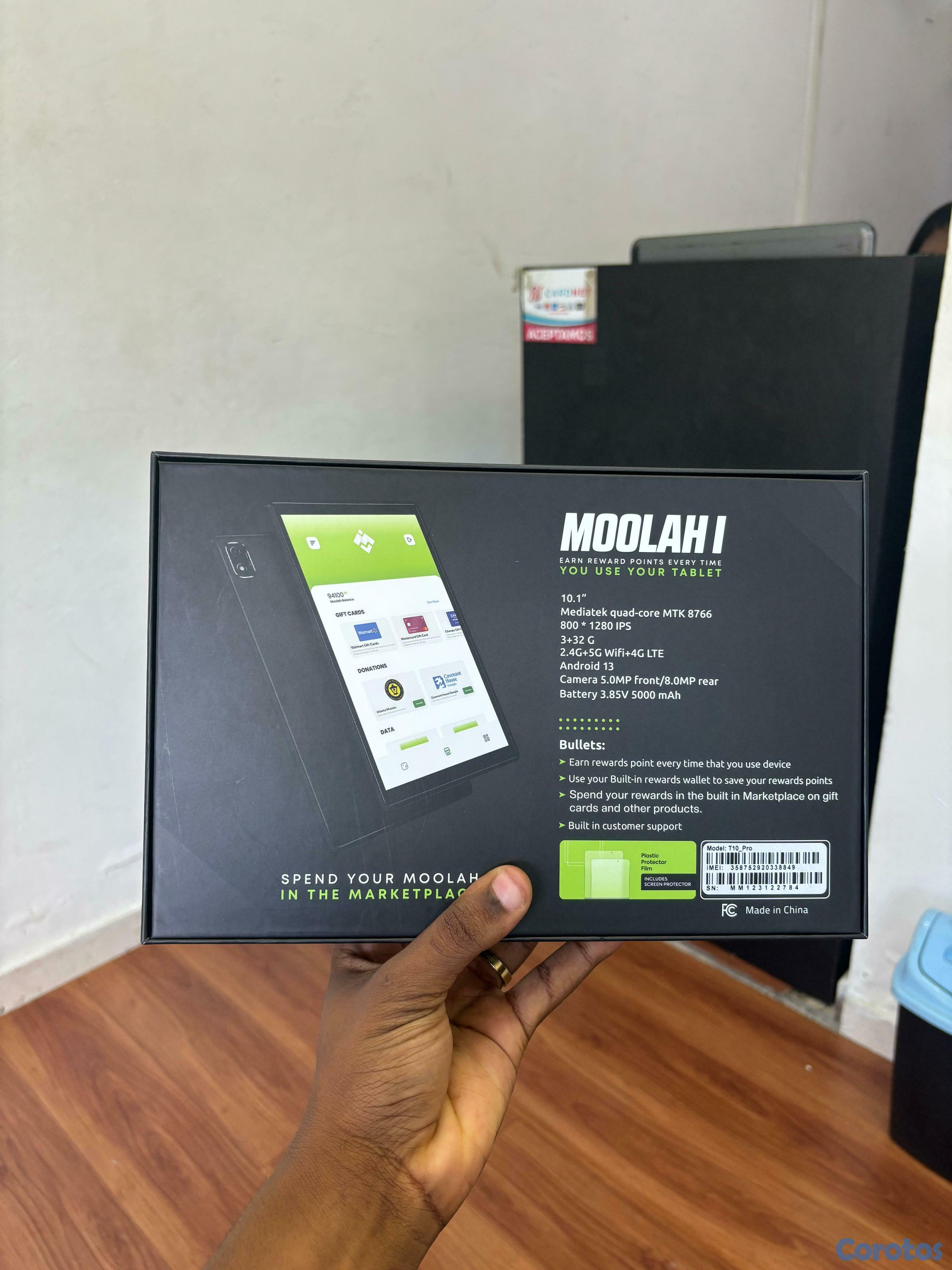 computadoras y laptops - Tablet Moolah 32gb 3gb de ram 10 pulgadas cargador 3