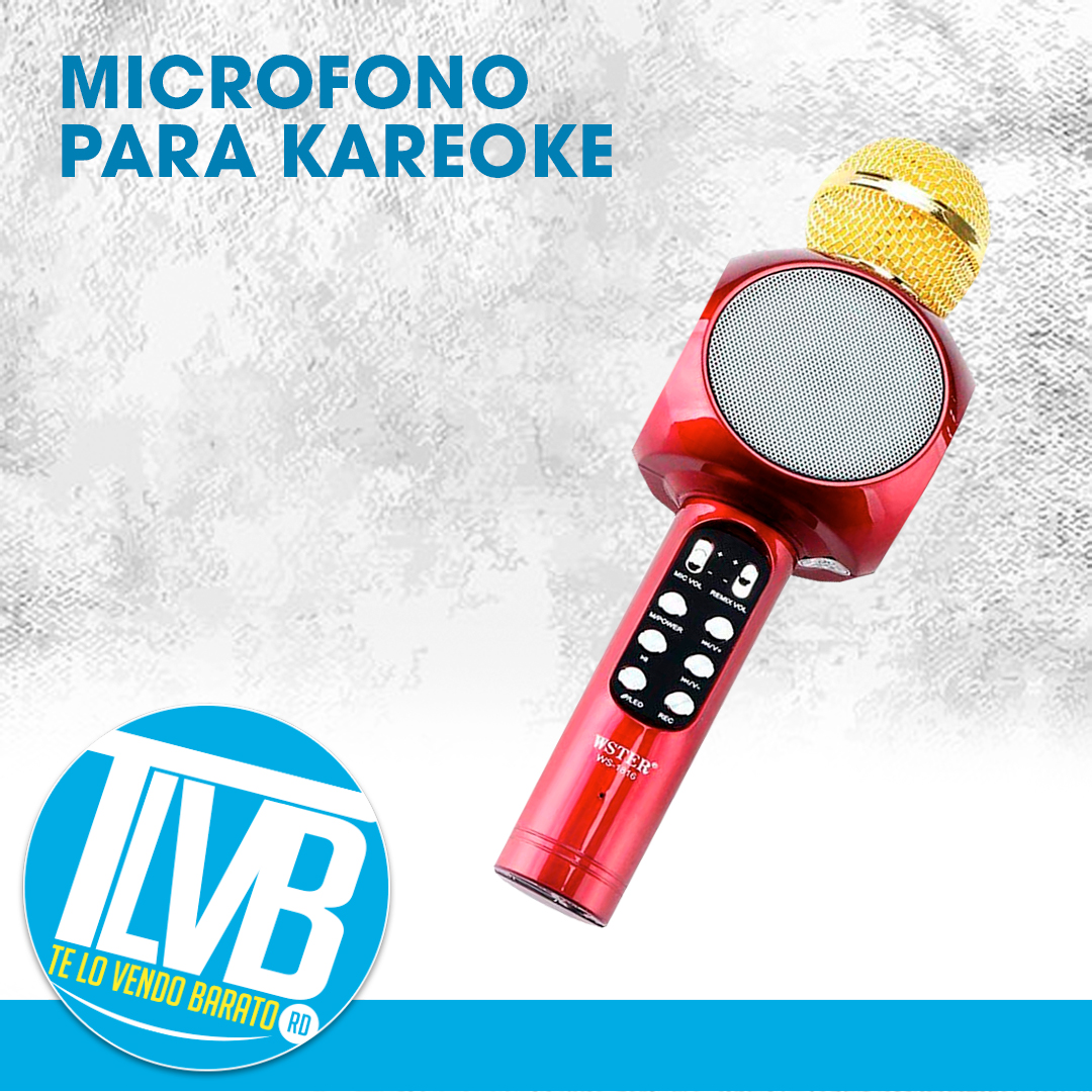 otros electronicos - Microfono Inhalambrico Bluetooth Karaoke con Bocina Recargable