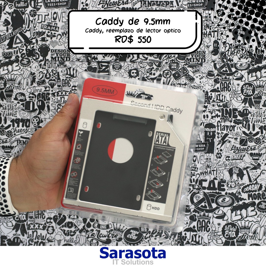 accesorios para electronica - Caddy Adaptador Disco Duro para Laptop SATA 9.5mm