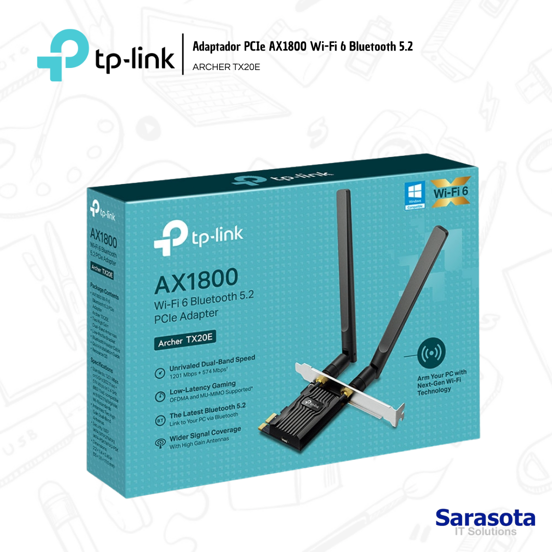accesorios para electronica - Tp-Link PCIe AX1800 Wi-Fi 6 con Bluetooth 5.2 1