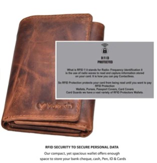 carteras y maletas - Cartera VALENCHI con protección RFID triple para PAPA de cuero con 9 ranuras. 1
