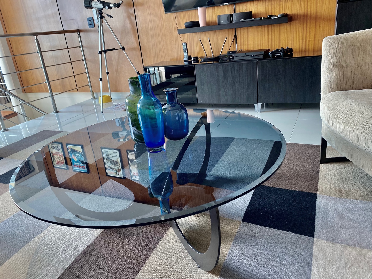 muebles y colchones - Mesa de centro con cristal templado de ilumel