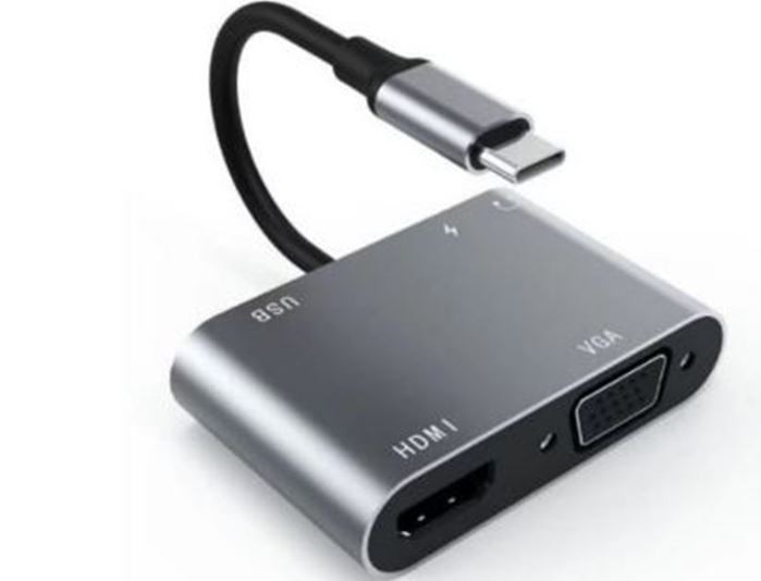 accesorios para electronica - Adaptador 5 en 1 HDMI VGA 4K, Compatible con MacBook/Nintendo Switch/Samsung