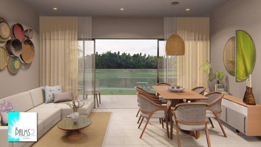 apartamentos - Proyecto en venta Punta Cana #23-1115 un dormitorio, piso bajo, balcón.
 1