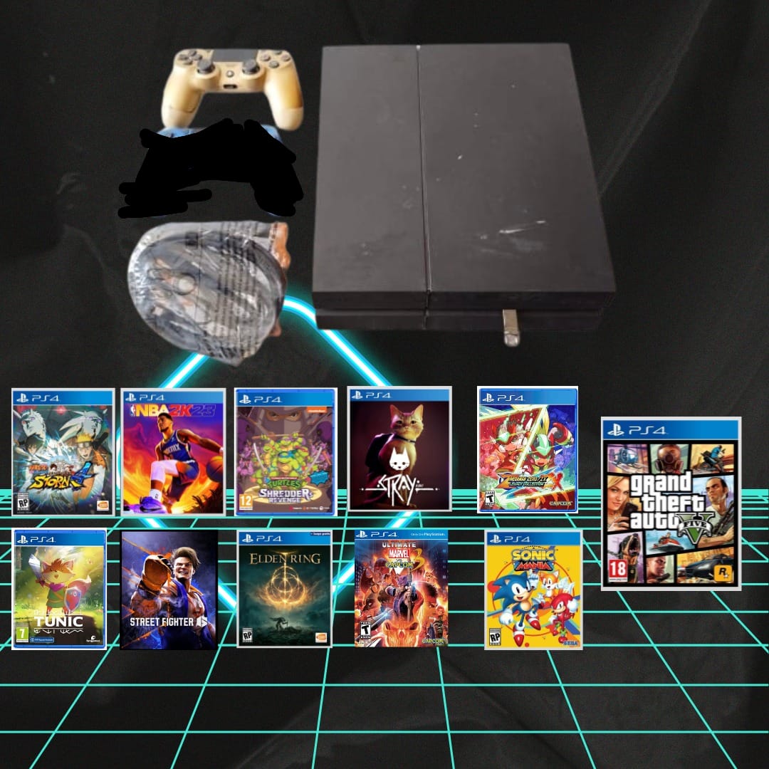 consolas y videojuegos - PLAYSTATION 4 PS4 CON 11 JUEGOS INSTALADOS.  