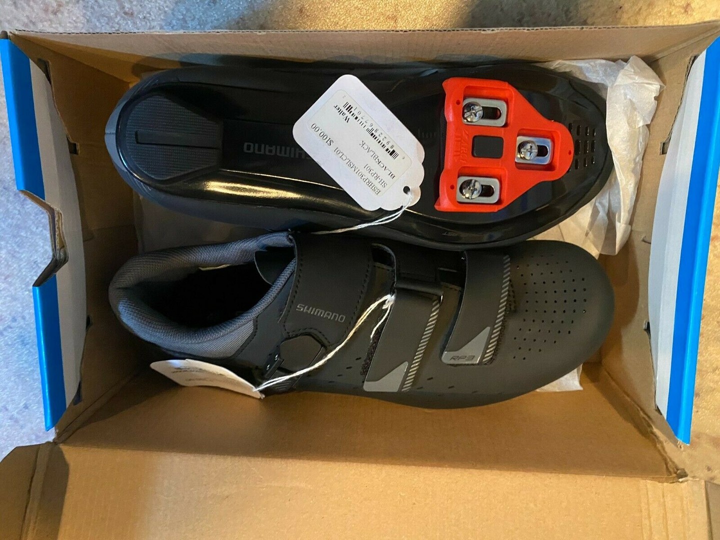 bicicletas y accesorios - Zapatillas Shimano RP3 + Chapas, nuevas