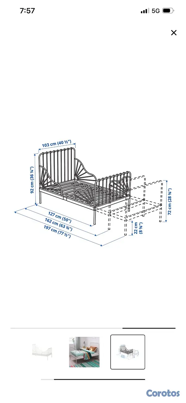 muebles - Cama twig, extendible  2