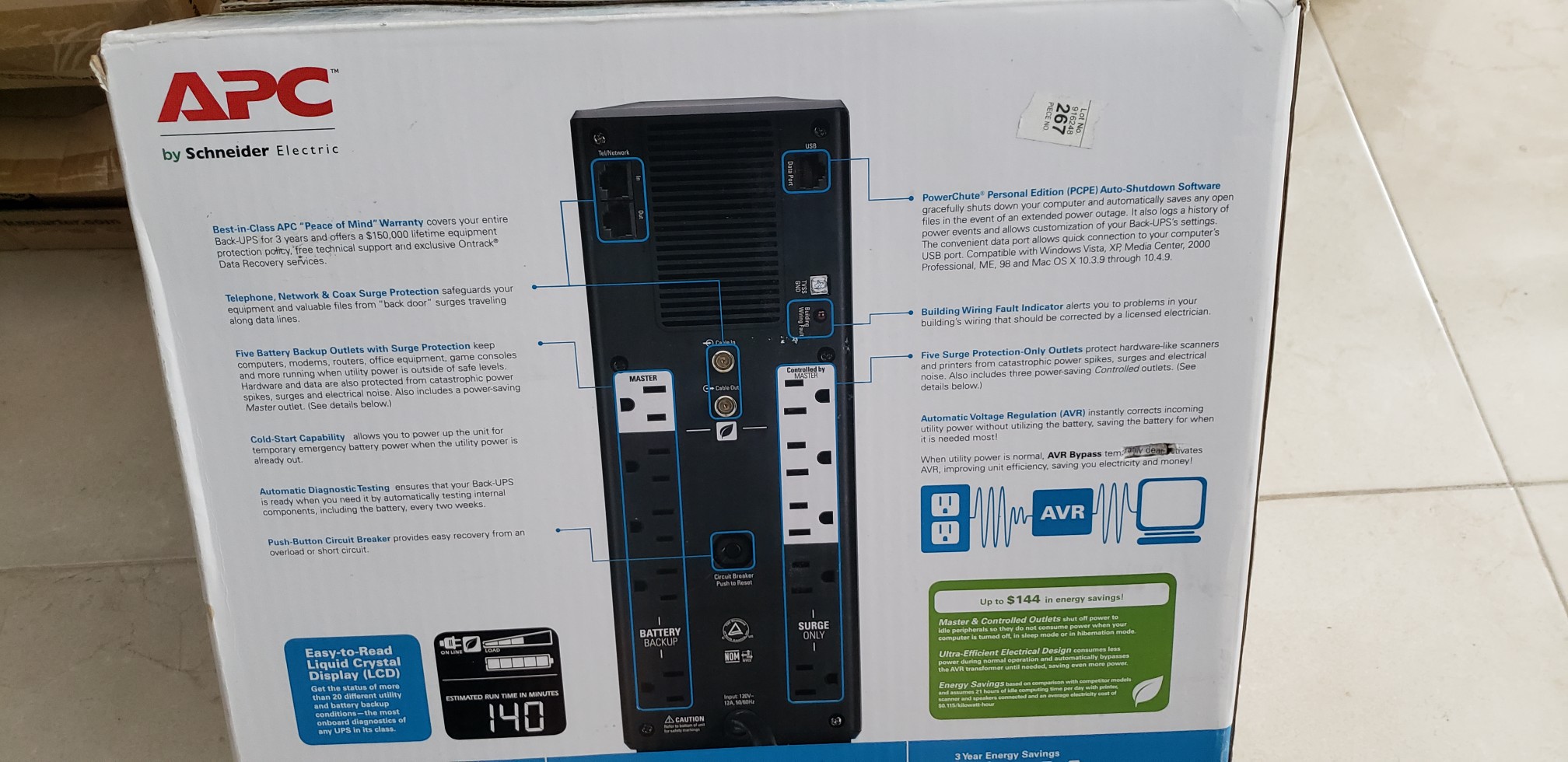 plantas e inversores - APC Backup     2 batteries     nuevo.  En caja. 1
