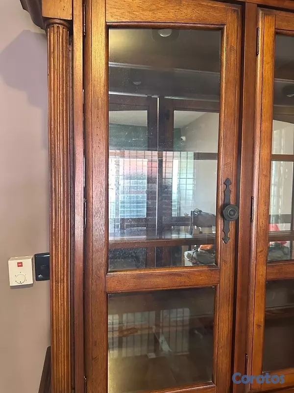 muebles y colchones - Vitrina 100% Caoba 3