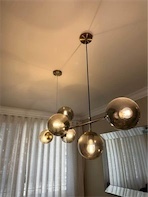 decoración y accesorios - Lámpara de comedor (Dorada) 1