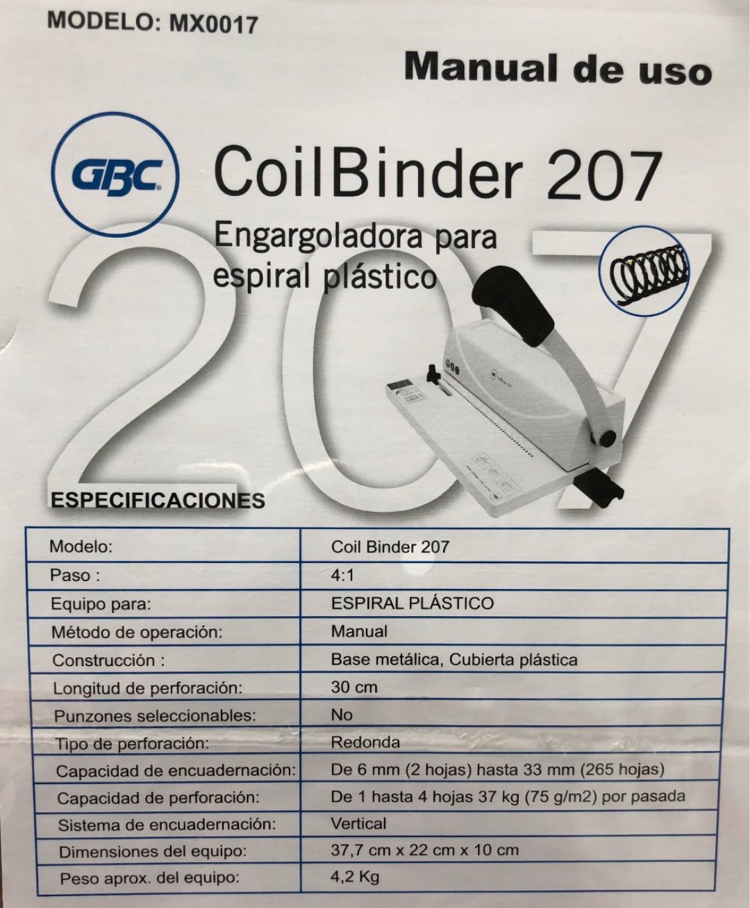 impresoras y scanners - ENCUADERNADORA COILBINDER  DE ESPIRAL REDONDO 2