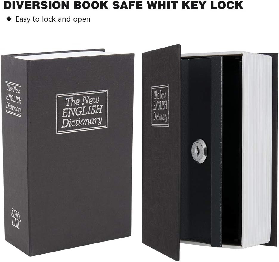 hobby y coleccion - Caja fuerte libro secreto con cerradura de llave, seguridad 3