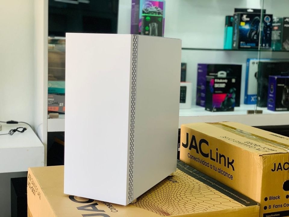 computadoras y laptops - CASE JACLINK, Blanco, 6 VENTILADORES RGB, ATX 1
