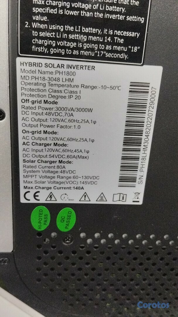 otros electronicos - no te quedes sin energía y aprovecha esta gran oferta en inversor must de 3kw 2