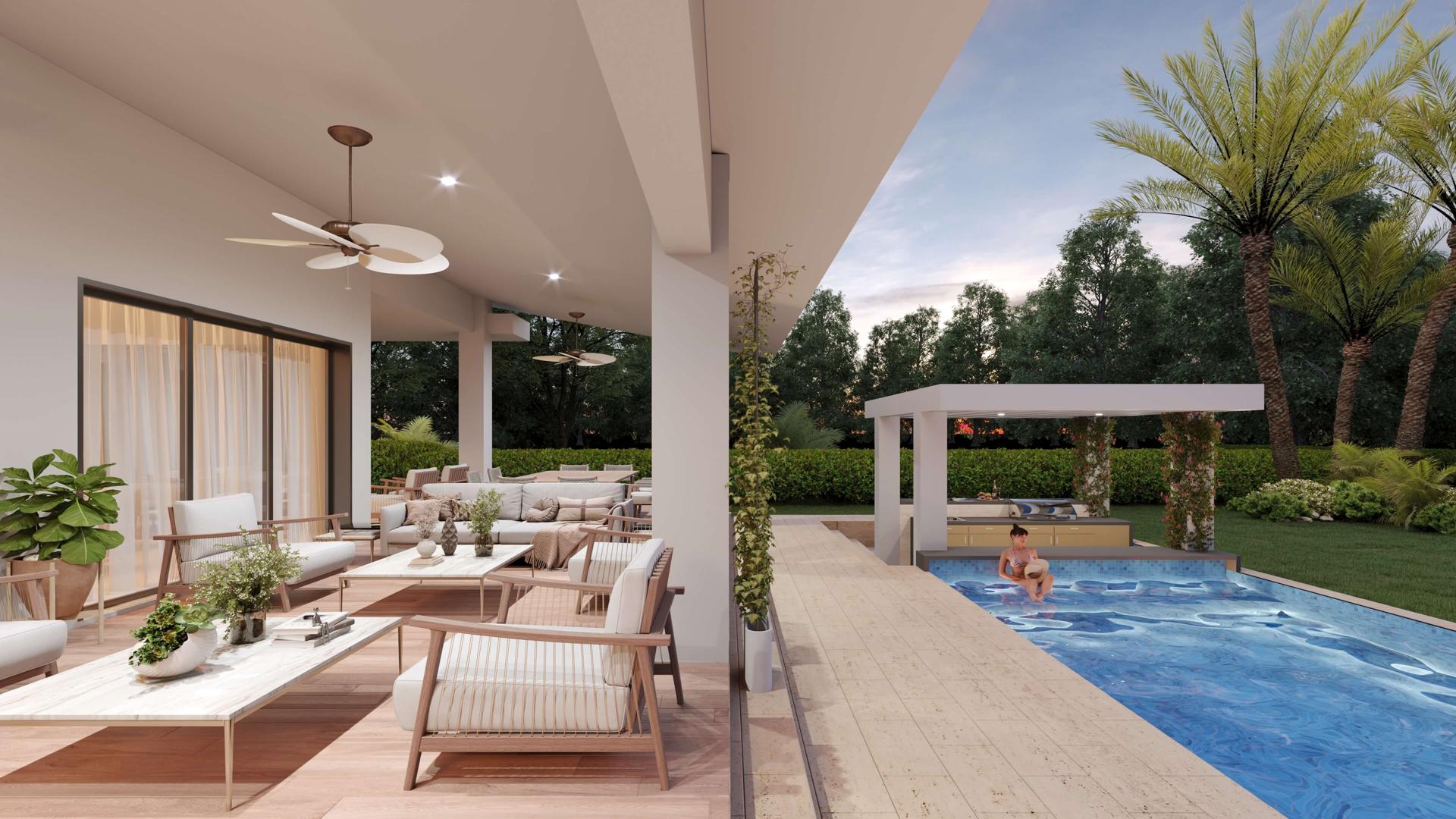 casas vacacionales y villas - Villa de 4 habitaciones, cerca del Campo de Golf Internacional, Cap Cana 3