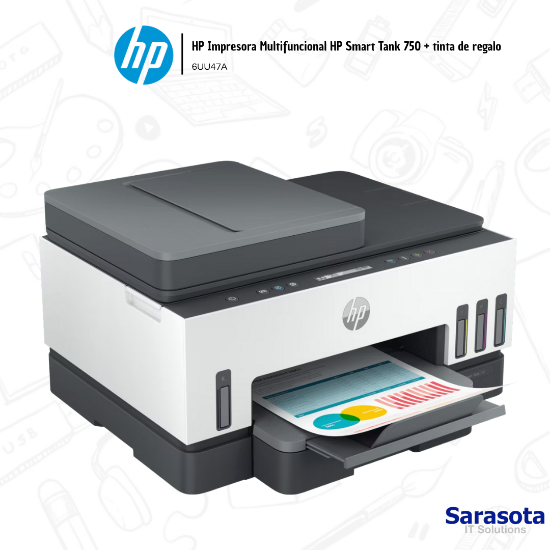 accesorios para electronica - HP Impresora Multifuncional HP Smart Tank 750  1