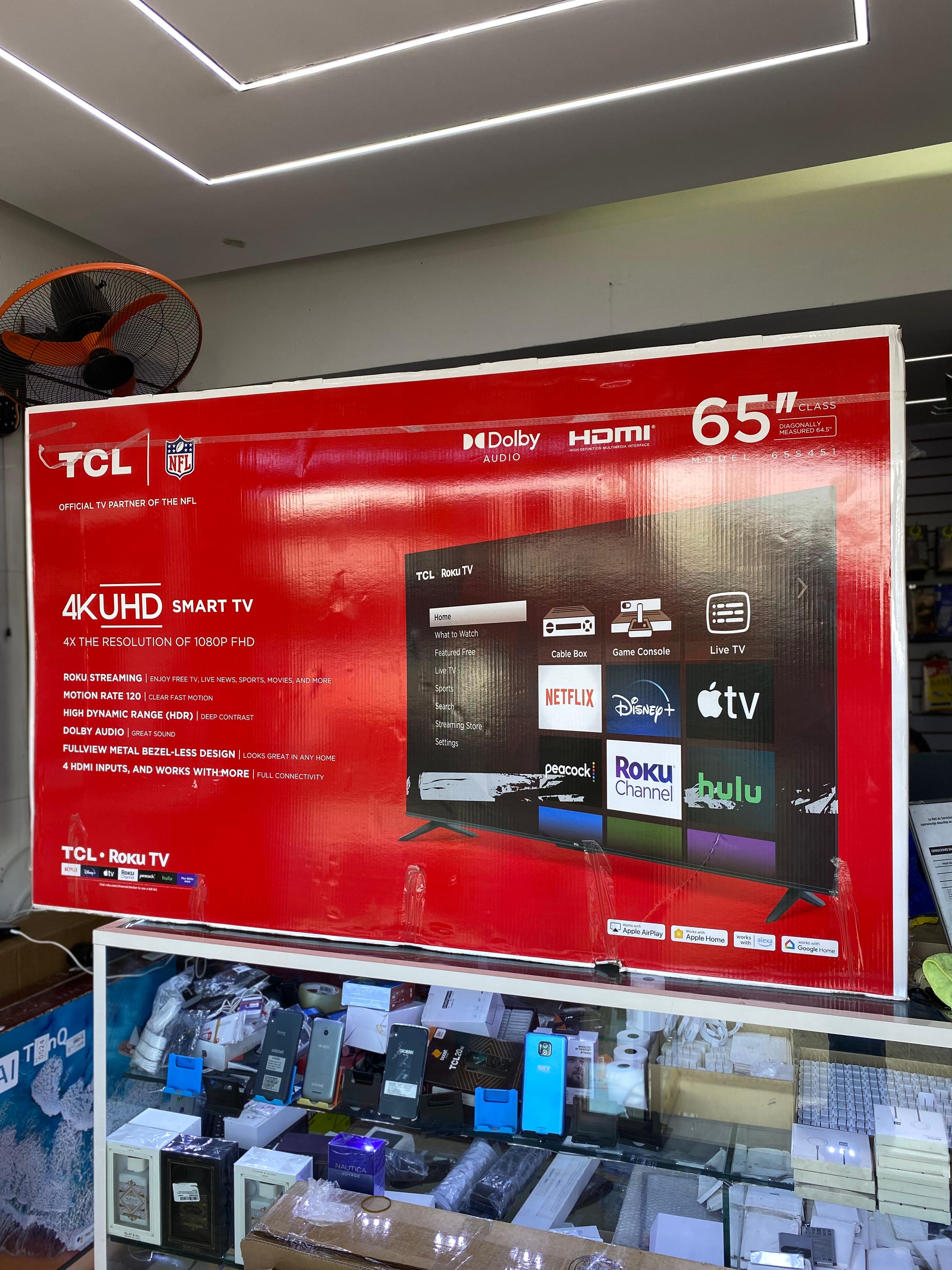 tv - TCL 65” Class S4 (65S451) 4K UHD HDR Smart TV with 0