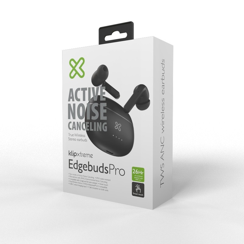 computadoras y laptops - AUDIFONO CON MICROFONO KLIPX EDGEBUDS PRO, BLUETOOTH 5.0, 6.5 HORAS DE REPRODUCC 1